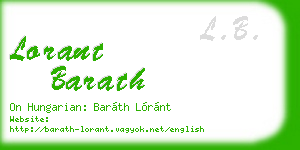 lorant barath business card