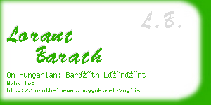 lorant barath business card